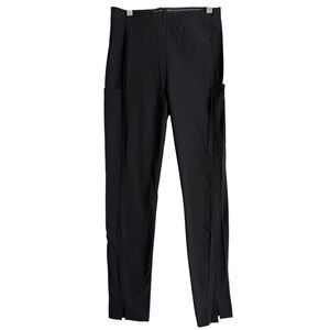 Athleta Women's Size 0 Wander Slim Ankle Leg Slit Pants Back Zip Recycle Nylon